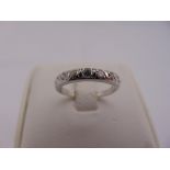 18ct white gold half eternity diamond ring, approx total weight 2.3g