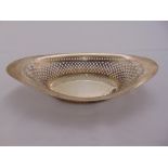 A Victorian silver pierced oval roll basket, Sheffield 1897 by Atkins Brothers, approx total