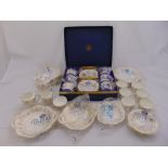 Coalport Allegro pattern coffee set to include plates, dishes, cream jugs, cups and saucers (46)