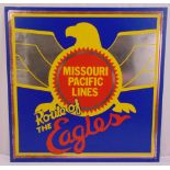 Ian Logan pop art tin advertising sign Missouri Pacific Lines, 60.5 x 60.5cm