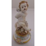 Meissen 19th century figurine Love Bound on raised circular base M104, marks to the base, 11.5cm (