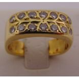18ct yellow gold and diamond cluster ring, approx total weight 9.5g