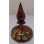 A Murano glass decorative decanter with drop stopper, 24cm (h) 18cm (dia)