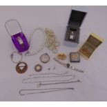A quantity of costume jewellery necklaces, bracelets, earrings and fashion watches to include DKNY
