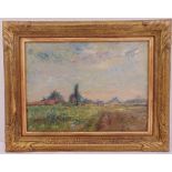J Moppet-Perkins 1898-1927 framed oil on board of a landscape in the French impressionist style,