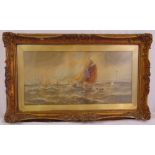 Thomas Bush Hardy framed and glazed watercolour of a seascape titled Off the Dutch Coast, signed and
