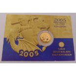 2005 half sovereign in fitted packaging