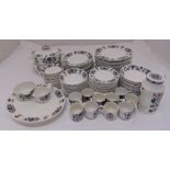 A Midwinter mid 1970s dinner service to include plates, bowls, covered tureens, cups and saucers (