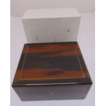 Dunhill ebony and brass whisky humidor as new in original packaging