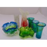 A quantity of art glass, to include Mdina and Murano (7)