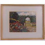 Sydney Carter framed and glazed watercolour of a Cape of Good Hope garden, signed bottom right, 26.5