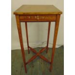 A painted fruit wood plant stand on four tapering rectangular legs, 71.5cm (h)