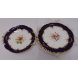 Coalport fruit set to include six plates and a fruit dish decorated with floral sprays to the