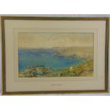Samuel Phillips Jackson framed and glazed watercolour of a rocky coastal scene signed and dated 1864
