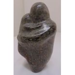 S. Lackner carved stone figurine of mother and child, 28cm (h)