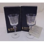 A pair of Whitefriars commemorative glass goblets in original packaging