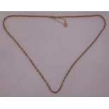 9ct yellow gold fancy link necklace, approx total weight 4.6g