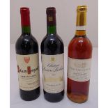 Chateau Prieure-Lichine Grand Cru Classe 1995 Margaux 75cl bottle, Chateau Sergant 1994 lalande-de-