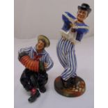 Royal Doulton figurine Jolly Sailor HN2172 and The Hornpipe HN2161, 16cm and 23cm (h)