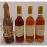 Chateau d?Yquem 1956 Sauterne four (37.5cl) half bottles