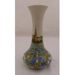 Cobridge Stoneware baluster vase decorated with a country landscape, marks to the base, limited