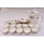 Minton Marlow coffee set to include coffee pot, milk jug, sugar bowl, cups and saucers (25)