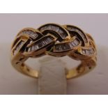 9ct yellow gold and diamond ring, approx total weight 4.7g