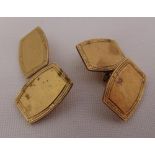 A pair of 9ct yellow gold cufflinks, approx total weight 8.1g