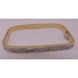 9ct yellow gold and diamond bangle, approx total weight 31.2g
