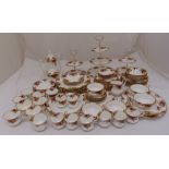 Royal Albert Old Country Roses dinner and tea service to include plates, cups, saucers, bowls,