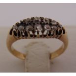 18ct yellow gold and diamond ring, approx total weight 2.6g