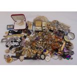 A quantity of costume jewellery to include necklaces, bracelets pendants, earrings and wristwatches