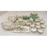 Minton Haddon Hall dinner and tea service to include plates, bowls, cups, saucers and serving dishes