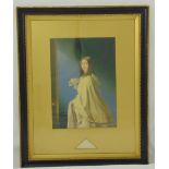 A Victorian framed and glazed hand coloured etching titled The Bridesmaid, 37 x 26cm
