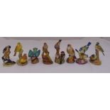 Eight figural groups of Royal Worcester birds