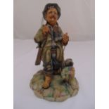 Capodimonte figurine The Poacher signed Mileo, to include COA, 28cm (h)