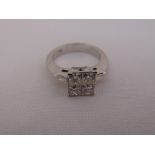 18ct white gold and diamond engagement ring, approx total weight 7.4g