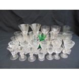 A quantity of 19th and early 20th century toasting and wine glasses (38)
