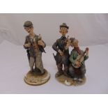 Two Capodimonte figurines The Drunk and The Musicians, tallest 28cm (h)