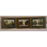 Anthony Waller 1932 three framed and glazed watercolours of Scottish landscapes, signed to the