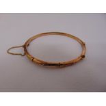 9ct yellow gold bangle, approx total weight 5.2g