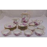 A Meissen tea and coffee service to include a coffee pot, a teapot, a cream jug, a sugar bowl and