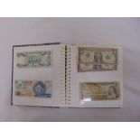 An album of GB and foreign bank notes
