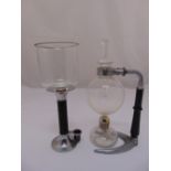 A metal and glass mid 20th century coffee percolator