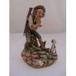 Capodimonte figurine Happy Pass Times signed Ravi, to include COA, 26cm (h) A/F