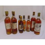 A quantity of French wine to include Chateau Climens 1st cru Barsac 1962 four 75cl bottles, Lafont