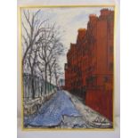 Noel Gibson framed oil on panel street scene of East London, signed bottom right, 107.5 x 81cm ARR
