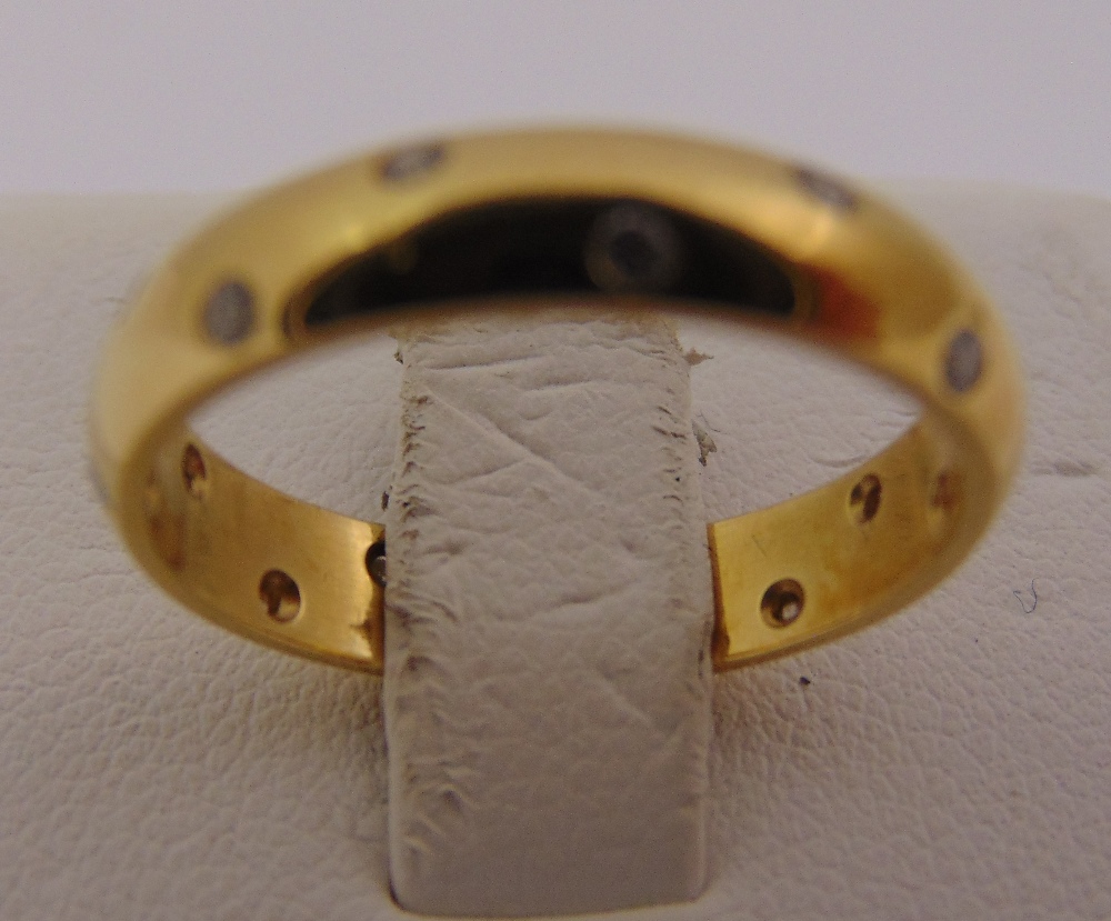 18ct yellow and diamond ring, approx total weight 4.4g