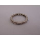 Platinum and diamond eternity ring, approx total weight 4.0g (1 stone missing)