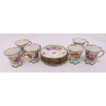Six Dresden cabinet cups and saucers